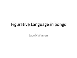 Figurative Language in Songs