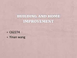 Building and home improvement