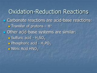 PPT - Oxidation-Reduction Reactions PowerPoint Presentation, Free ...