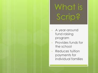 What is Scrip?