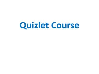 Quizlet Course