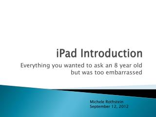 iPad Introduction