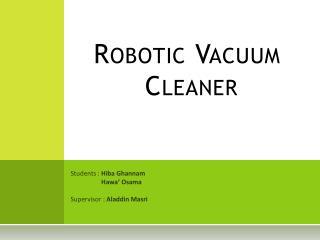 Robotic Vacuum Cleaner
