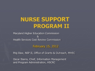 Nurse Support Program II