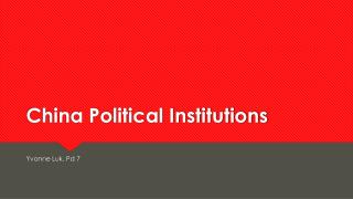 China Political Institutions