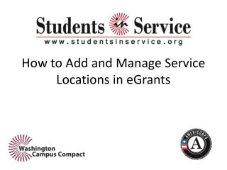 How to Add and Manage Service Locations in eGrants