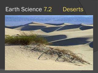 Earth Science 7.2 Deserts