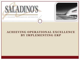 Achieving Operational Excellence By Implementing ERP