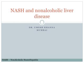 NASH and nonalcoholic liver disease