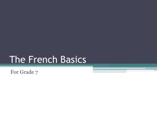 The French Basics