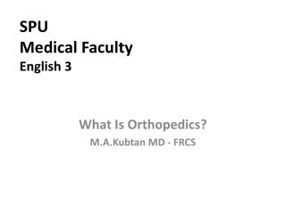 SPU Medical Faculty English 3