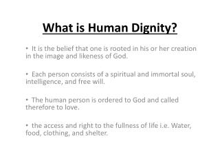 PPT - What is Human Dignity? PowerPoint Presentation, free download ...