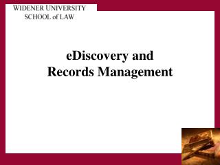 eDiscovery and Records Management