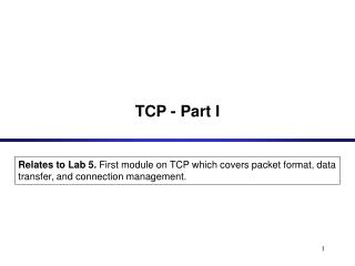 TCP - Part I