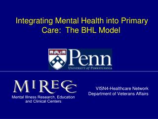 Integrating Mental Health into Primary Care:  The BHL Model