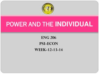 POWER AND THE INDIVIDUAL