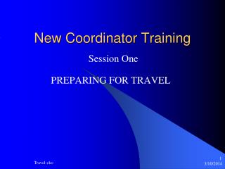 New Coordinator Training