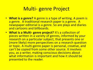 PPT - Multi- genre Project PowerPoint Presentation, free download - ID ...