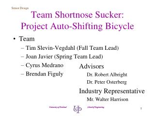 Team Shortnose Sucker: Project Auto-Shifting Bicycle