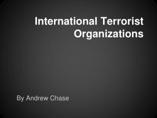 International Terrorist Organizations