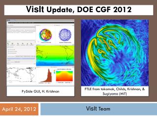 VisIt Update, DOE CGF 2012