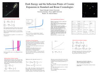 Dark Energy and the Inflection Points of Cosmic Expansion in Standard and Brane Cosmologies Daniel Schmidt, Liberty Univ