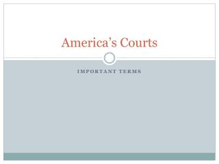 America’s Courts