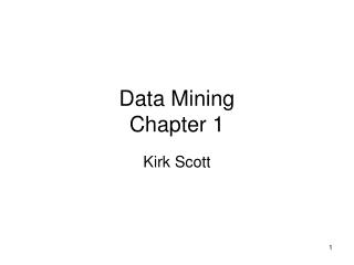 Data Mining Chapter 1