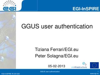 GGUS user a uthentication