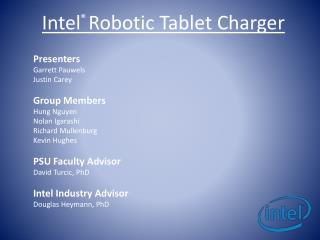 Intel ® Robotic Tablet Charger