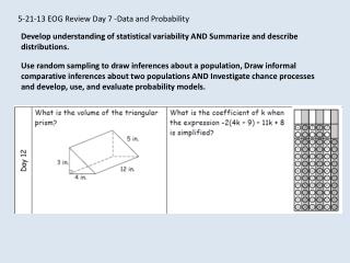 5-21-13 EOG Review Day 7 -Data and Probability