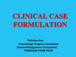 CLINICAL CASE FORMULATION