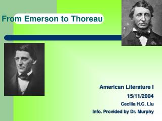 From Emerson to Thoreau