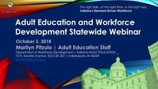 Adult Education and Workforce Development Statewide Webinar