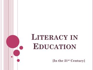 literacy and education ppt