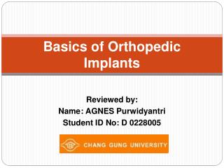 Basics of Orthopedic Implants
