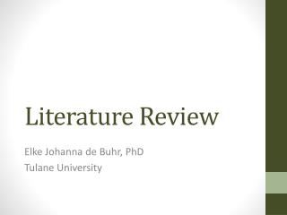 importance of literature review ppt