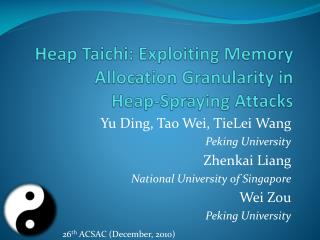 Heap Taichi : Exploiting Memory Allocation Granularity in Heap-Spraying Attacks