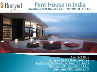 Luxurious Pent Houses for Sale in India
