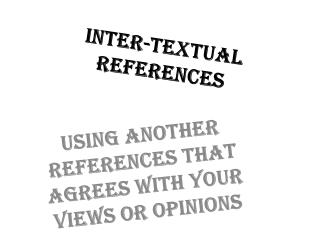 Inter-textual references