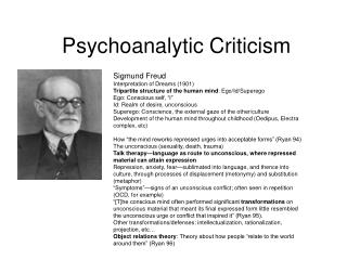 PPT - Psychoanalytic Criticism PowerPoint Presentation, free download ...