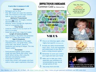 Infectious Disease Common Cold By: Rafeena Khan