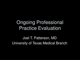 Ongoing Professional Practice Evaluation