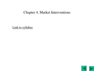 Chapter 4. Market Interventions