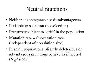 Neutral mutations