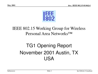IEEE 802.15 Working Group for Wireless Personal Area Networks ™