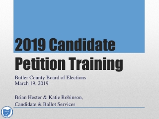 2019 Candidate Petition Training