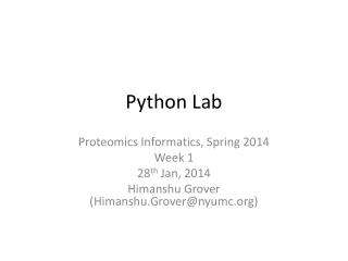 Python Lab