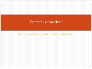 Preterit vs Imperfect