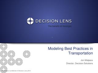 Modeling Best Practices in Transportation